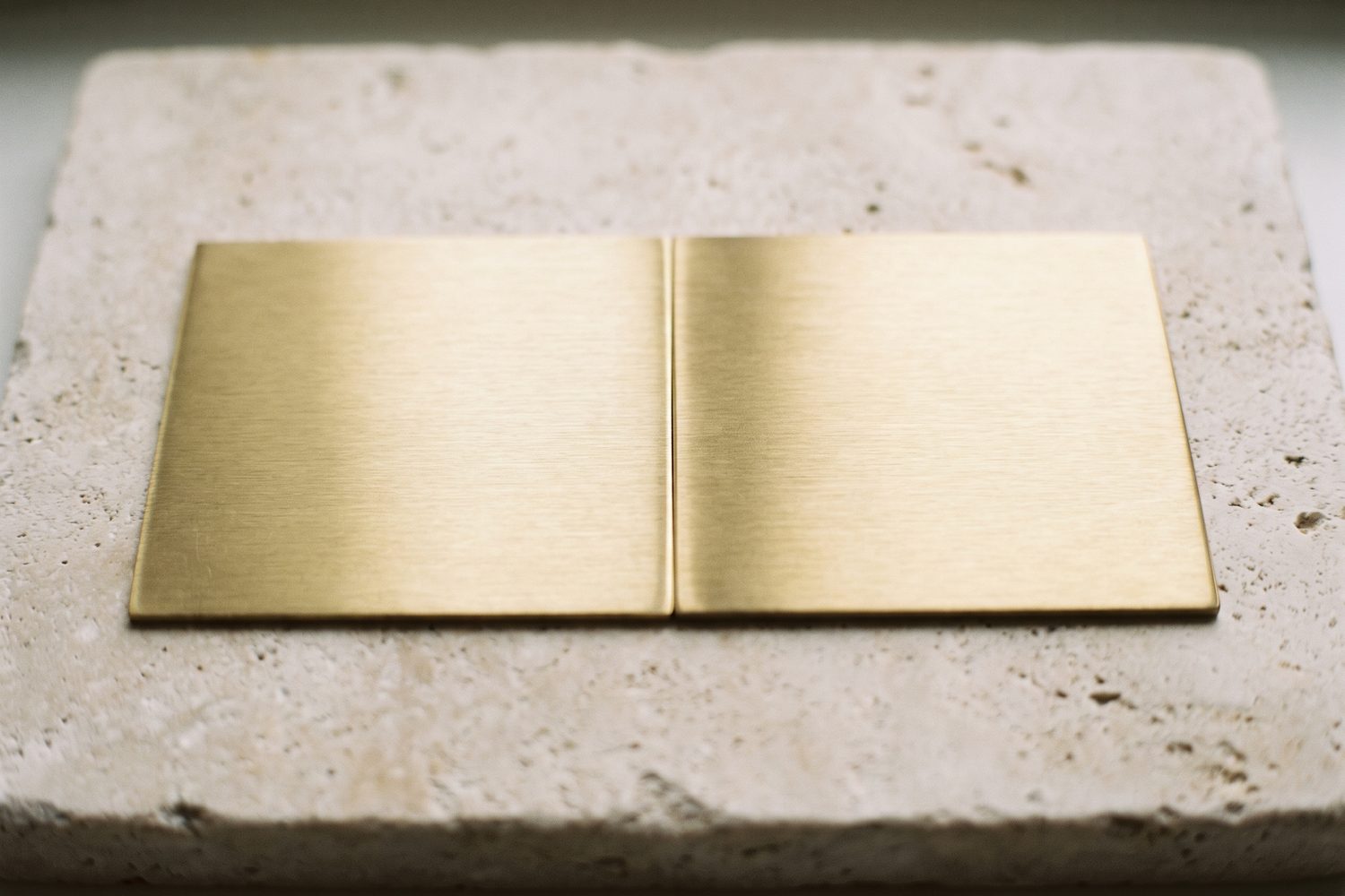 Solid brass plate matched to brass-tone PVD stainless plate