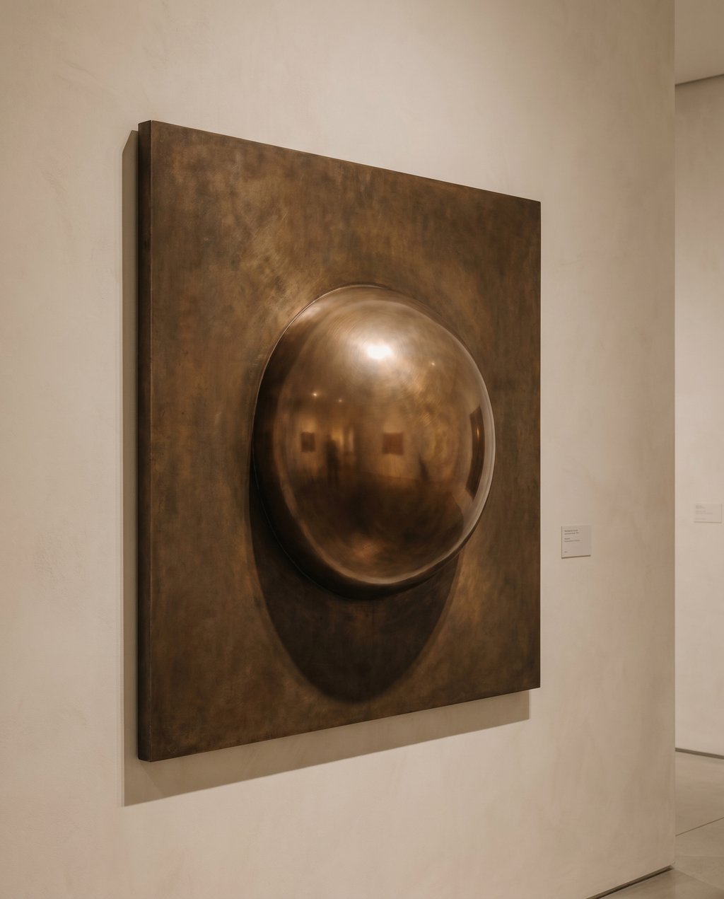 Patinated bronze relief art panel