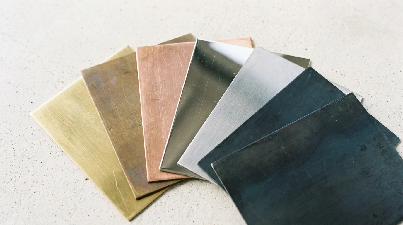 Metal finish sample plates